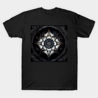 Gothic lotus mandala pattern T-Shirt